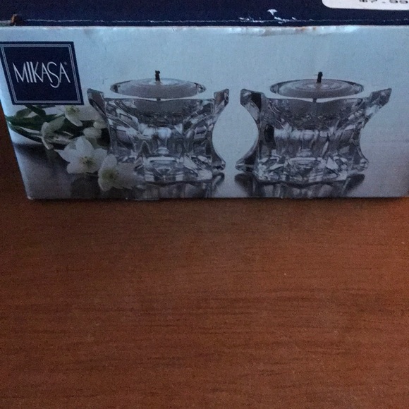 Mikasa sparkle candle holders